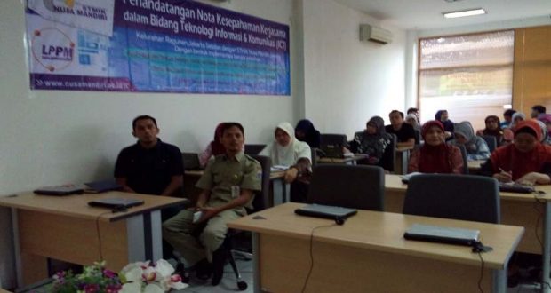 STMIK Nusa Mandiri menandatangani nota kesepahaman (MoU) dengan Kelurahan Ragunan, Jakarta Selatan